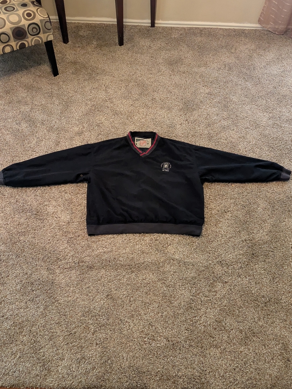 Vintage NHL American Airlines Center Ice Crew Windbreaker Pullover Mens XL Black